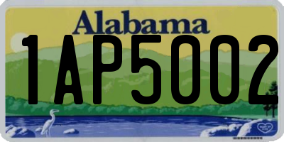 AL license plate 1AP5002