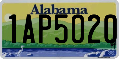 AL license plate 1AP5020