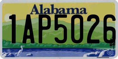 AL license plate 1AP5026