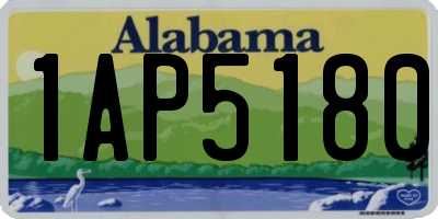 AL license plate 1AP5180