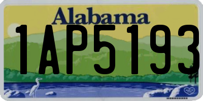 AL license plate 1AP5193