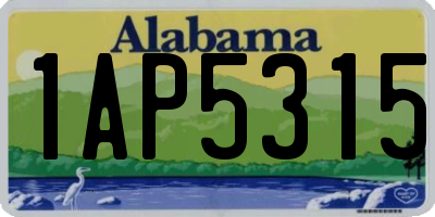 AL license plate 1AP5315