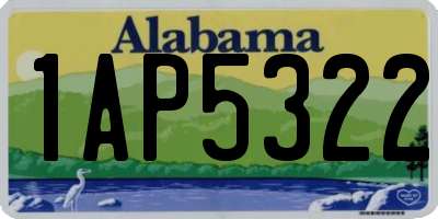 AL license plate 1AP5322