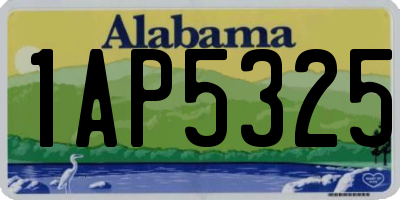 AL license plate 1AP5325