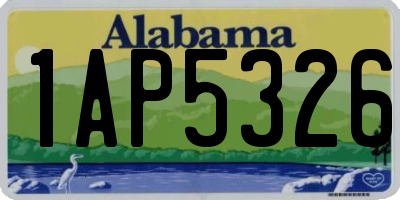 AL license plate 1AP5326