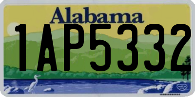 AL license plate 1AP5332