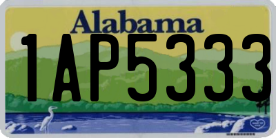 AL license plate 1AP5333