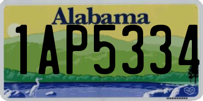 AL license plate 1AP5334