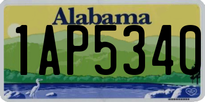 AL license plate 1AP5340