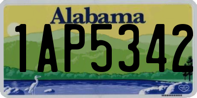 AL license plate 1AP5342