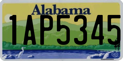 AL license plate 1AP5345