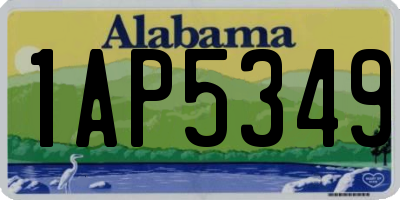 AL license plate 1AP5349