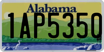 AL license plate 1AP5350