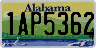 AL license plate 1AP5362