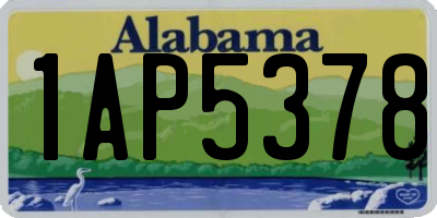 AL license plate 1AP5378