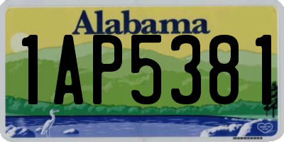 AL license plate 1AP5381