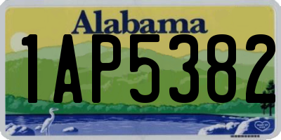 AL license plate 1AP5382