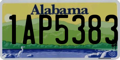 AL license plate 1AP5383