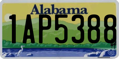 AL license plate 1AP5388