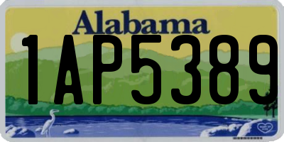 AL license plate 1AP5389