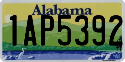 AL license plate 1AP5392