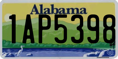 AL license plate 1AP5398