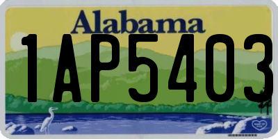 AL license plate 1AP5403