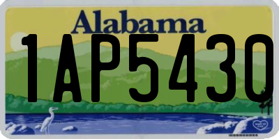 AL license plate 1AP5430