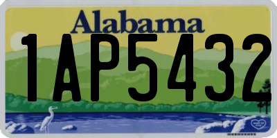 AL license plate 1AP5432