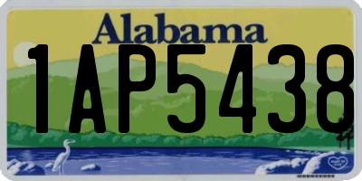 AL license plate 1AP5438