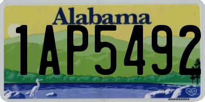 AL license plate 1AP5492