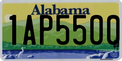 AL license plate 1AP5500