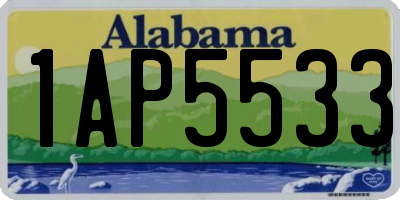 AL license plate 1AP5533
