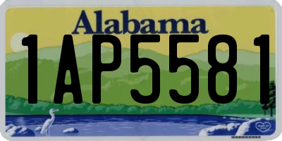AL license plate 1AP5581