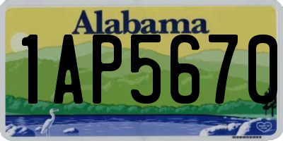 AL license plate 1AP5670