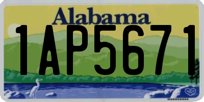 AL license plate 1AP5671