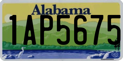 AL license plate 1AP5675