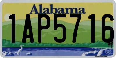 AL license plate 1AP5716