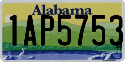 AL license plate 1AP5753