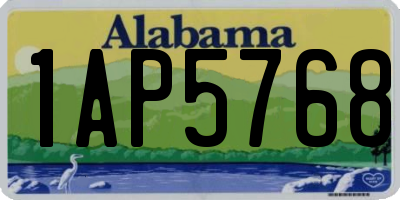 AL license plate 1AP5768