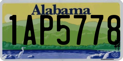 AL license plate 1AP5778