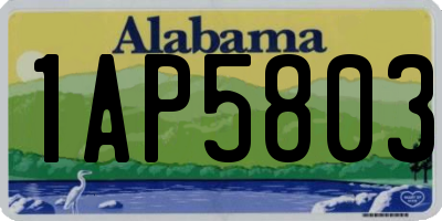 AL license plate 1AP5803