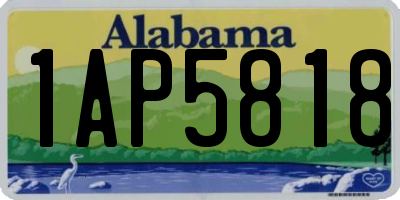 AL license plate 1AP5818
