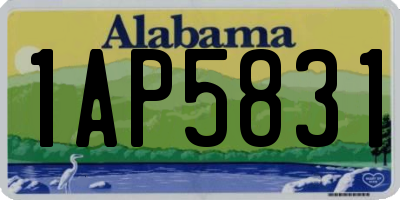 AL license plate 1AP5831