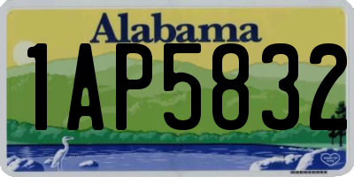 AL license plate 1AP5832