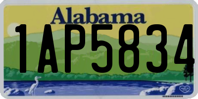 AL license plate 1AP5834