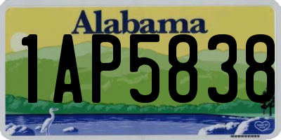 AL license plate 1AP5838