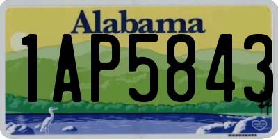 AL license plate 1AP5843