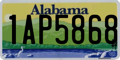 AL license plate 1AP5868