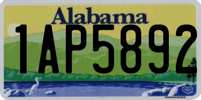 AL license plate 1AP5892